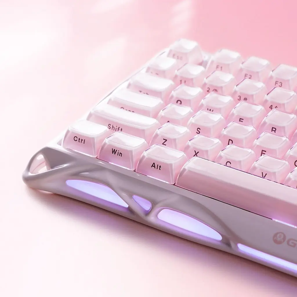 Клавіатура GravaStar Mercury K1 x Kailh Cherry Pink EN BT/WL/USB Sakura Pink (GSK1_P_PNK) - фото 12