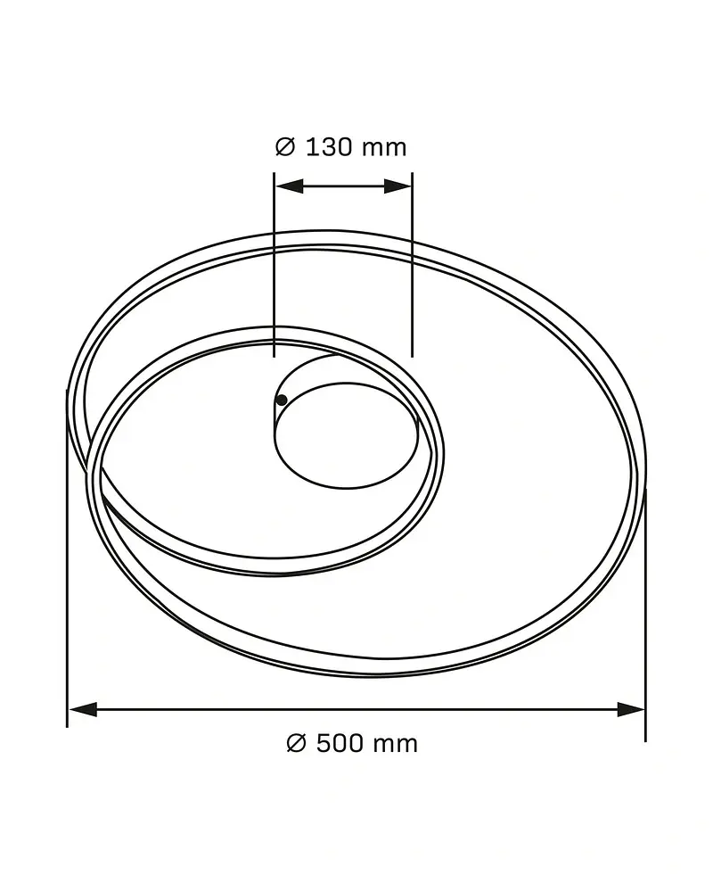 Люстра светодиодная потолочная круглая Goldlux 328038 Zefira 50 Led 1x40W 4000K 3700Lm IP20 Антрацит - фото 3