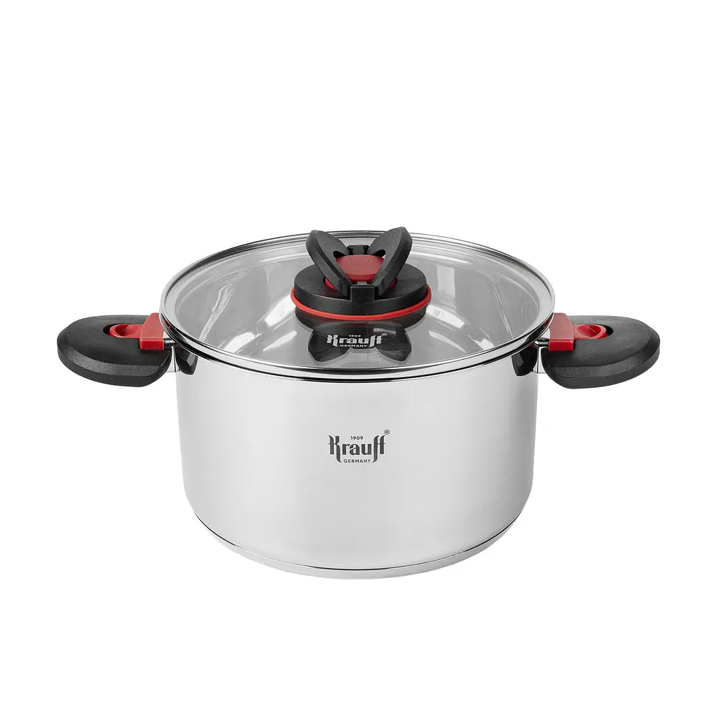 Каструля Prime Chef Krauff 4,7 л зі скляною кришкою, Ø22 см + ПОДАРУНКИ: лопатка, ополоник та картоплем’ялка - фото 8