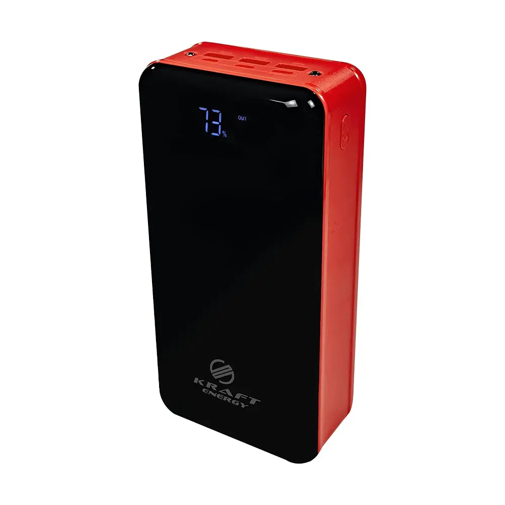 Повербанк 50000mAh Power Bank Kraft KPB-1650L Red 2 світлодіоди (43-00097) - фото 2