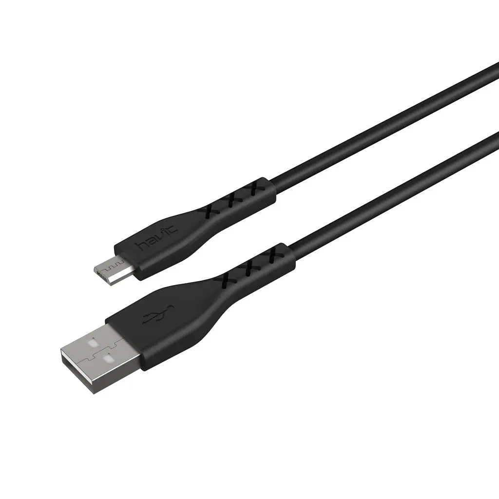 Кабель Havit HV-H67 USB - Micro-USB 1.8 м черный (HV-H67 1.8м) - фото 3