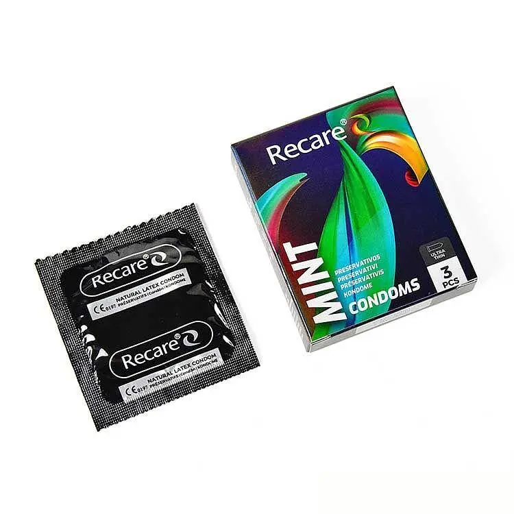 Презервативи Holographic Recare Ultra Thin Mint Condoms 3шт, ультратонкі, аромат: м'ята - фото 2