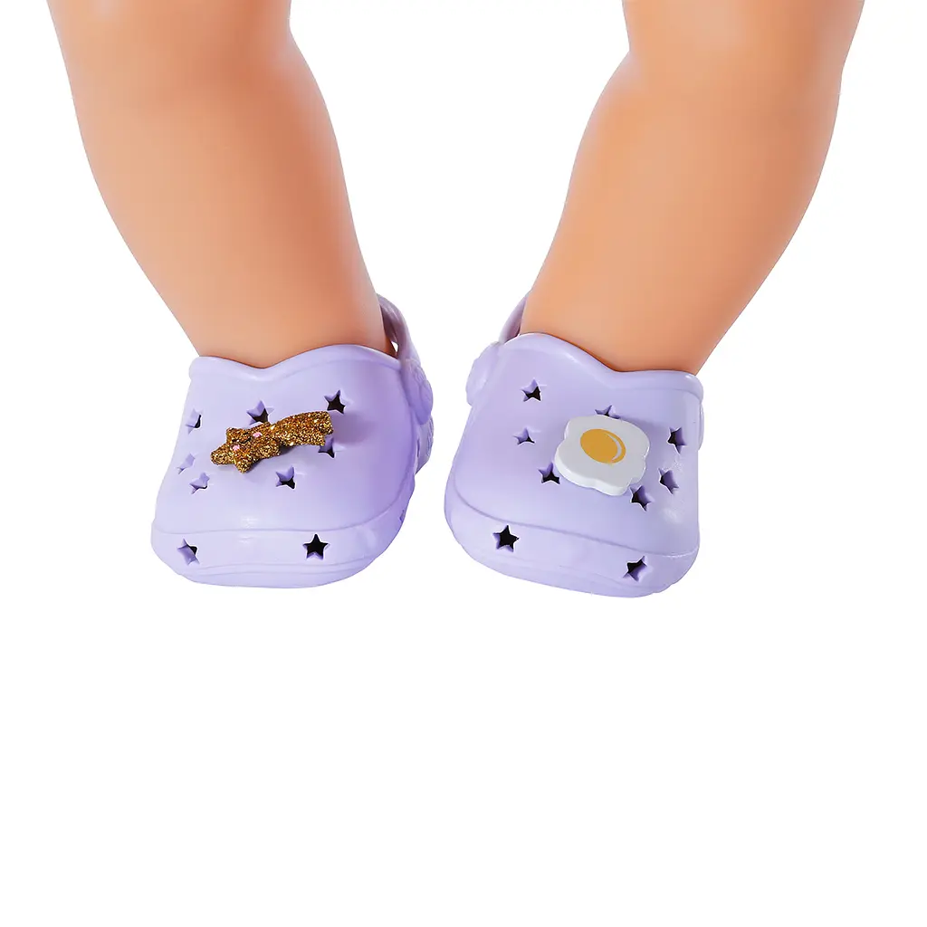 Взуття Baby Born Cандалі зі значками для ляльки, лілові, 43 см (831809-2) - фото 2