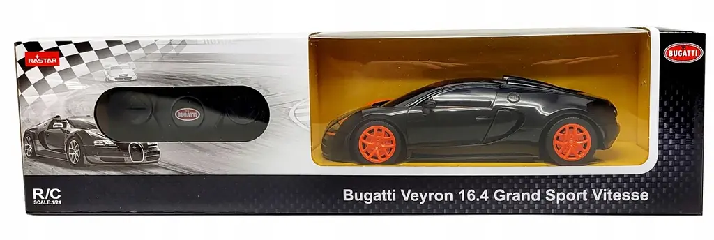 Машинка Rastar Bugatti Veyron Grand Sport на управлении 1:24 черный 47000 - фото 6
