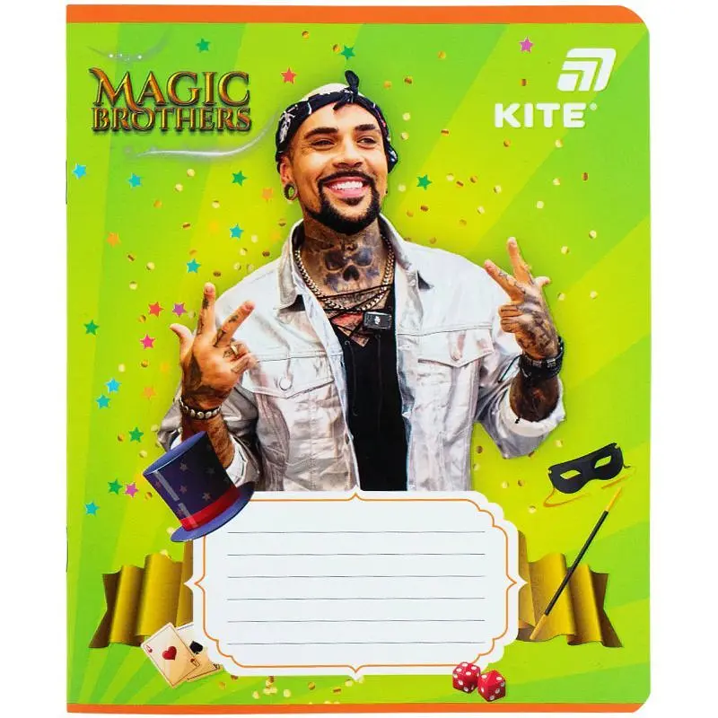 Набір зошитів Kite Magic Brothers 12 аркушів у клітинку 25 шт. (Набір зошитів Kite Magic Brothers ) - фото 2