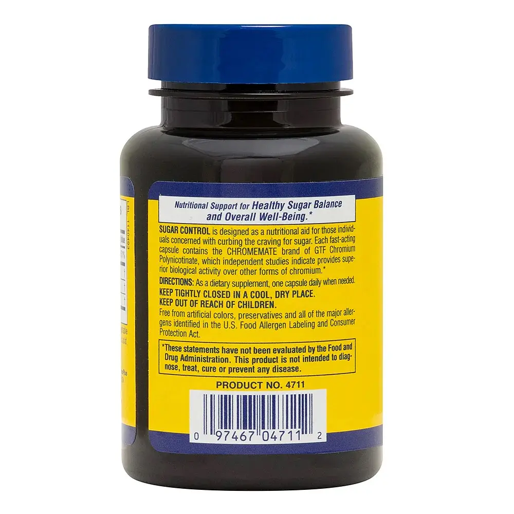 Витамины и минералы Natures Plus Sugar Control 60 капсул - фото 3