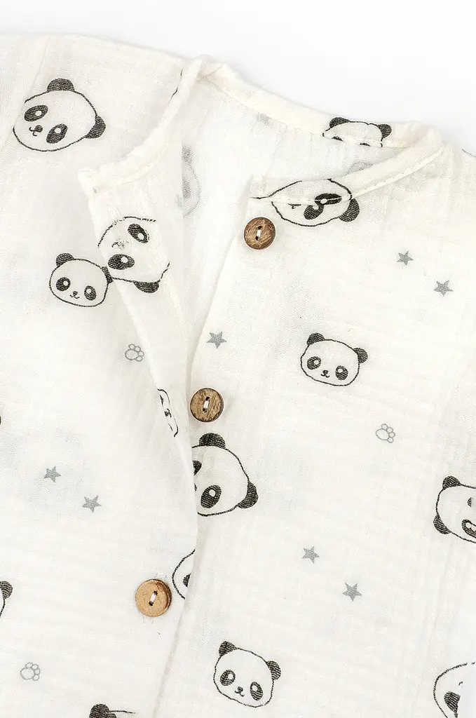 Детский песочник муслиновый Panda на кокосовых пуговицах - фото 2
