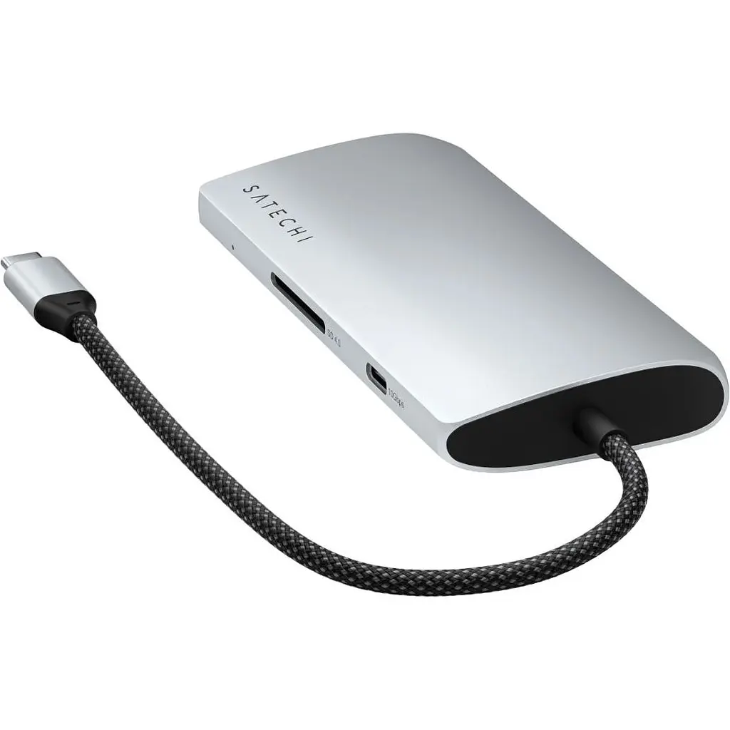 Адаптер Satechi USB-C Multiport Adapter 8K with Ethernet V3 Silver (ST-P8KES) - фото 3