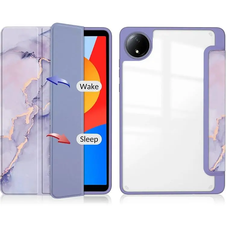 Чохол-книжка BeCover Soft Edge TPU з кріпленням для стілусу для Xiaomi Redmi Pad SE 8.7" Purple Marble (712577) - фото 2