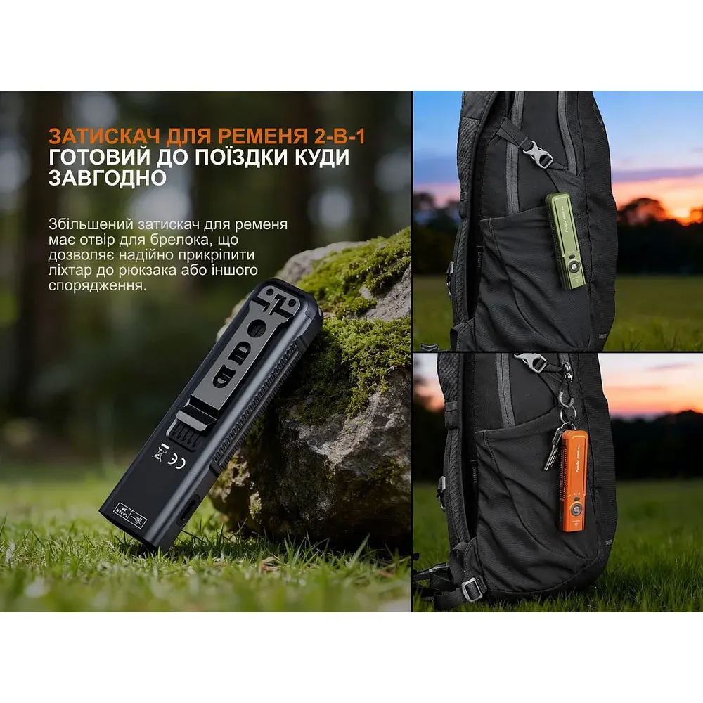 Ліхтар-брелок Fenix E06R PRO Black - фото 12