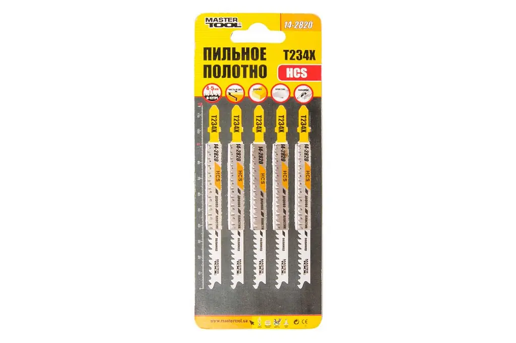 Набор полотен пилок для лобзика дерево Mastertool T234X 116 мм x 8-12T (в упаковке 5 шт.) - фото 2