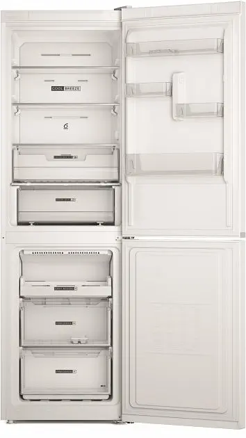 Холодильник Whirlpool з нижньою морозильною камерою W7X82OW 191x60х68 231 л 104 л 2 двері А++ NF дисплей зона нульова білий (W7X82OW) - фото 2