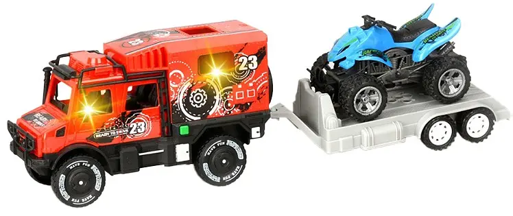 Игрушка Гоночный внедорожник с прицепом и пляжным мотоциклом CARS S det0018716 - фото 2