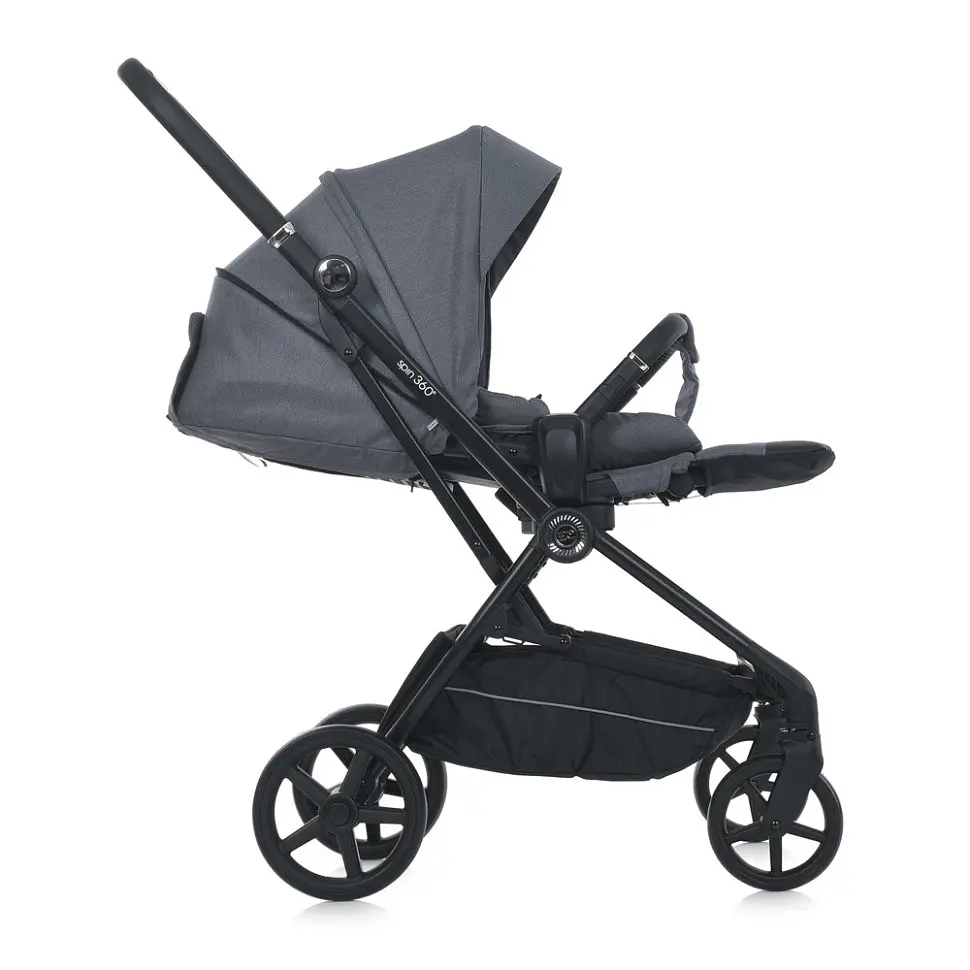 Детская прогулочная коляска El Camino SPIN 360 ME 1138 Stone Gray - фото 7