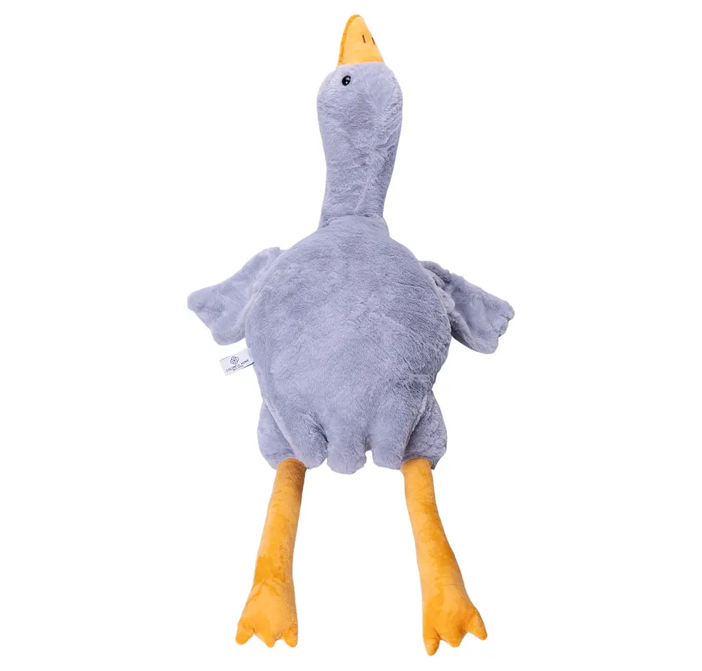 Мягкая игрушка-подушка с пледом внутри Гусь-обнимусь 3 в 1 Серый Colorful Home 520-1G - фото 3