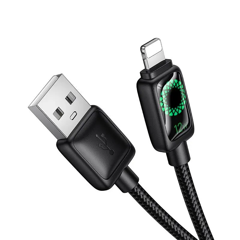 Дата кабель Hoco U146 Mundo USB to Lightning 12W (1.2m) Black - фото 2