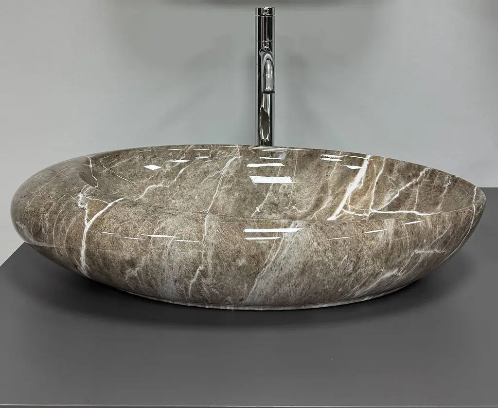 Умивальник VBI Vicenza накладний 58x36 см brown stone glossy VBI-014805 - фото 3