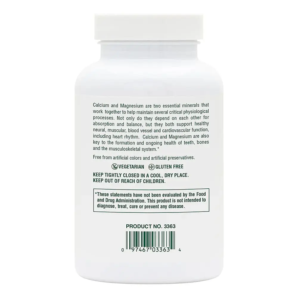 Кальцій та магній NaturesPlus Cal/Mag 500 mg/250 mg 90 таблеток - фото 3