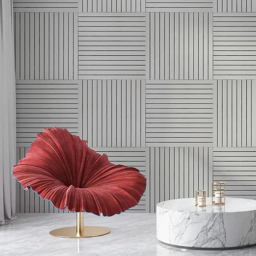 Покриття вінілове самоклеюче Wall Sticker 3D рейки 600х600х2.8 мм SW-00003242 - фото 5