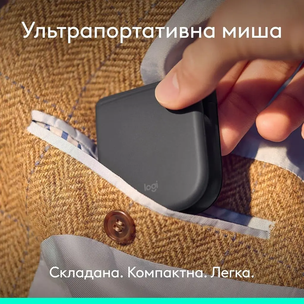 Миша Logitech Mobi Fold Wireless Mouse Graphite (910-007604) - фото 12