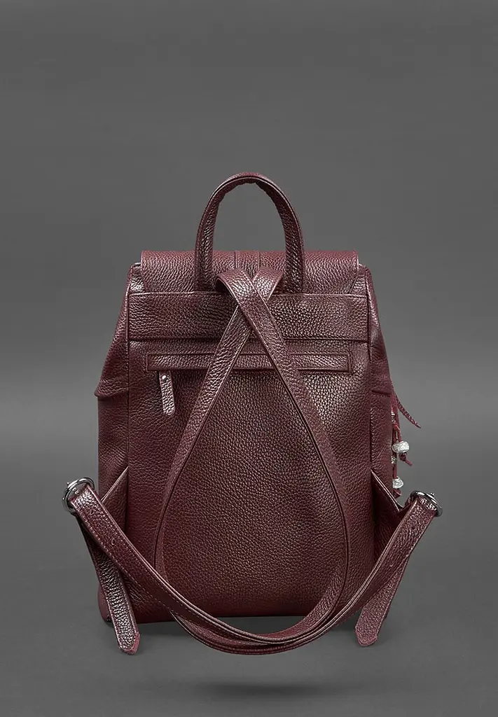Кожаный женский рюкзак Олсен марсала - фото 5