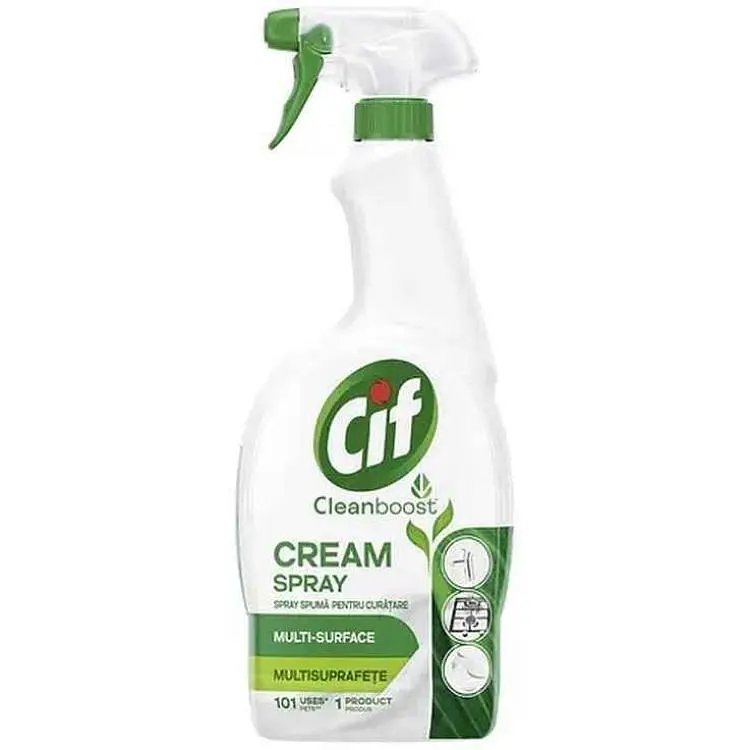Крем для чищення поверхонь CIF 700мл Cleanboost Cream Spray