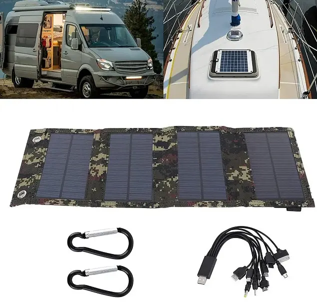 Складаний сонячний зарядний пристрій Solar panel 10 W B093SR3FSM Сонячна панель - фото 4