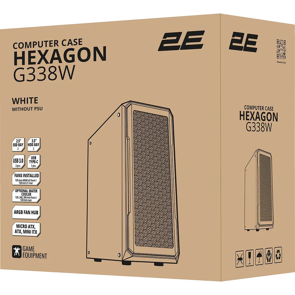 Корпус 2E Gaming Hexagon G338W (2E-G338W) [146470] - фото 17