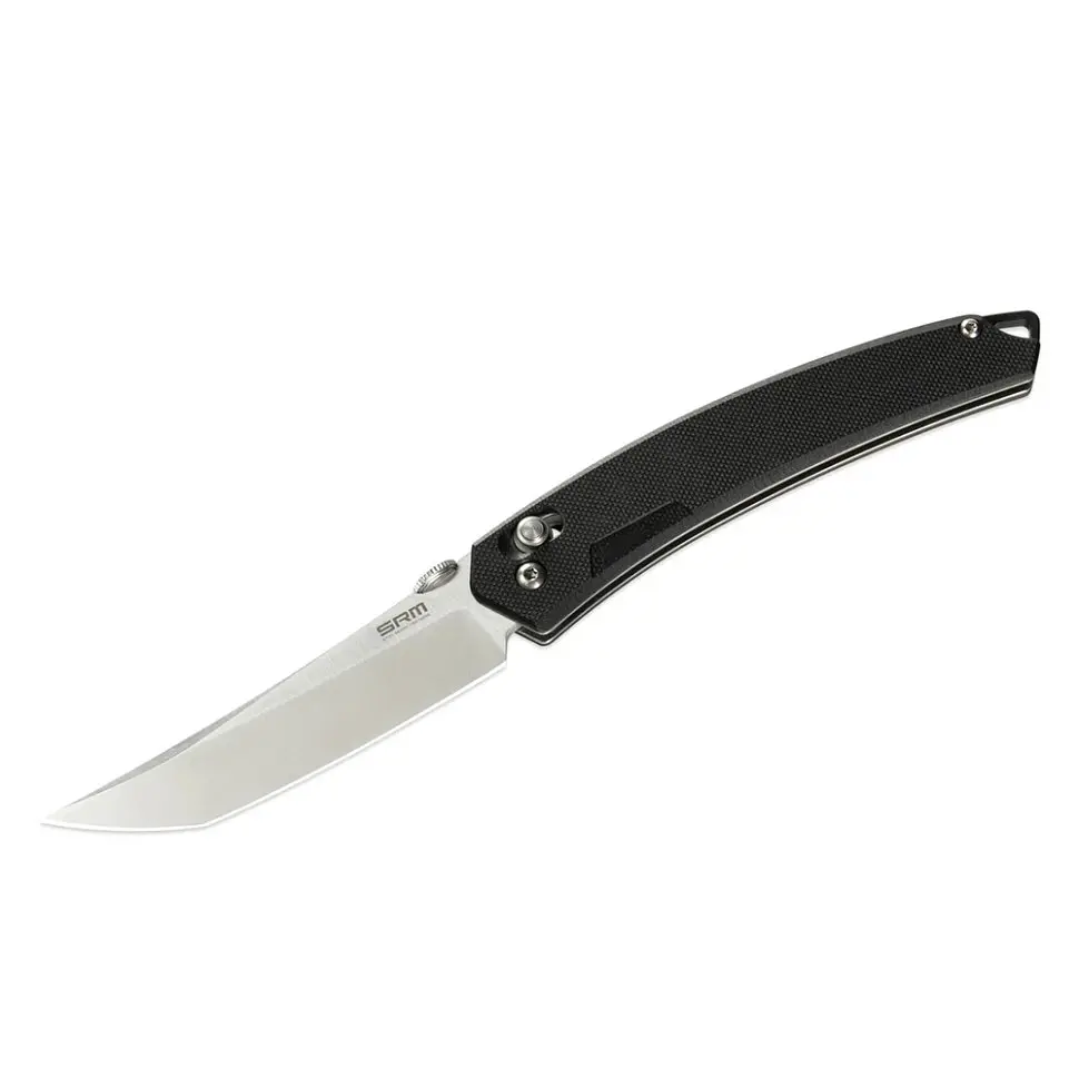Ніж складаний туристичний SRM 9211-GB2 (9.2 см) 8Cr13MoV / G10 чорний - фото 3