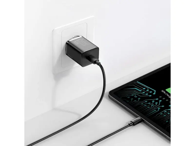 Мережевий зарядний пристрій BASEUS Super Si 30 W Black (CCSUP-J01) - фото 8