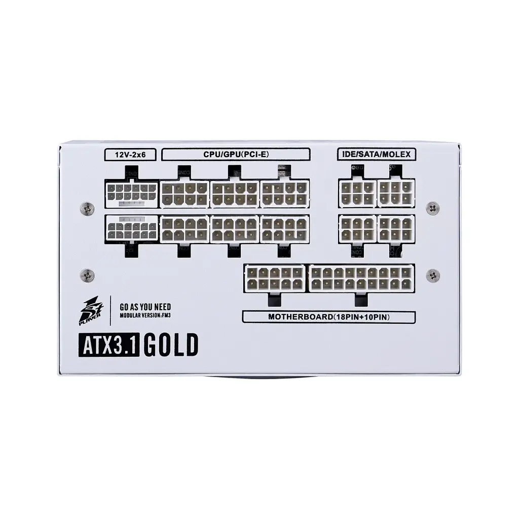 Блок живлення 1stPlayer 850W White (NGDP-GLD-850-WH-EU) - фото 4