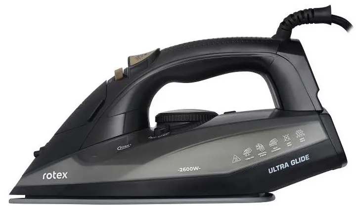 Гладильный утюг Rotex RIC40-C Ultra Glide Керамическое покрытие 2600Вт Резервуар для воды 380мл Черный - фото 3