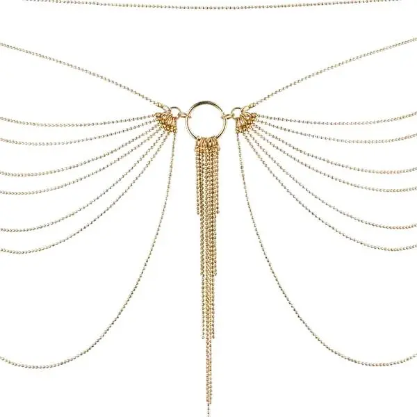 Ланцюжок на трусики або ліф Bijoux Indiscrets Magnifique Waist Chain прикраса на тіло Gold - фото 2