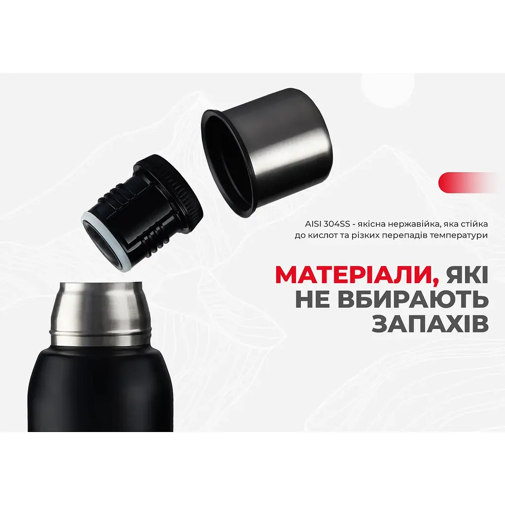 Термос Naturehike Q-9H NH19SJ010 304 сталь 1.0 л черный - фото 7