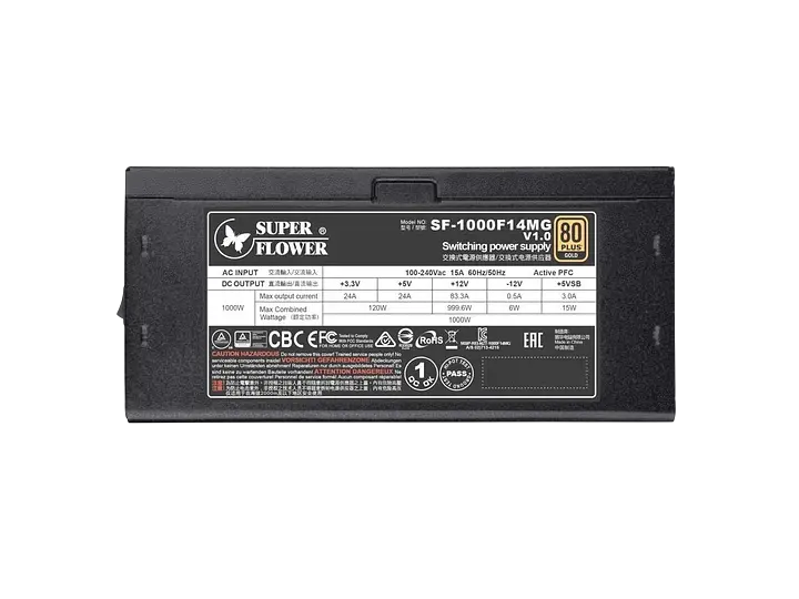 Блок питания Super Flower Leadex 1000W 80+ Gold (SF-1000F14MG) Б/У - фото 4