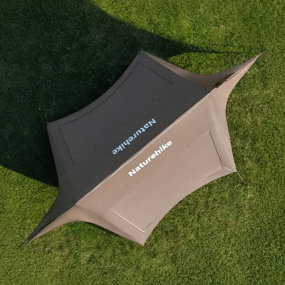 Тент туристичний Naturehike Cloud Skies Tarp Lite CNK2650WS023, 960 х 485 х 260 см, темно-коричневий - фото 3