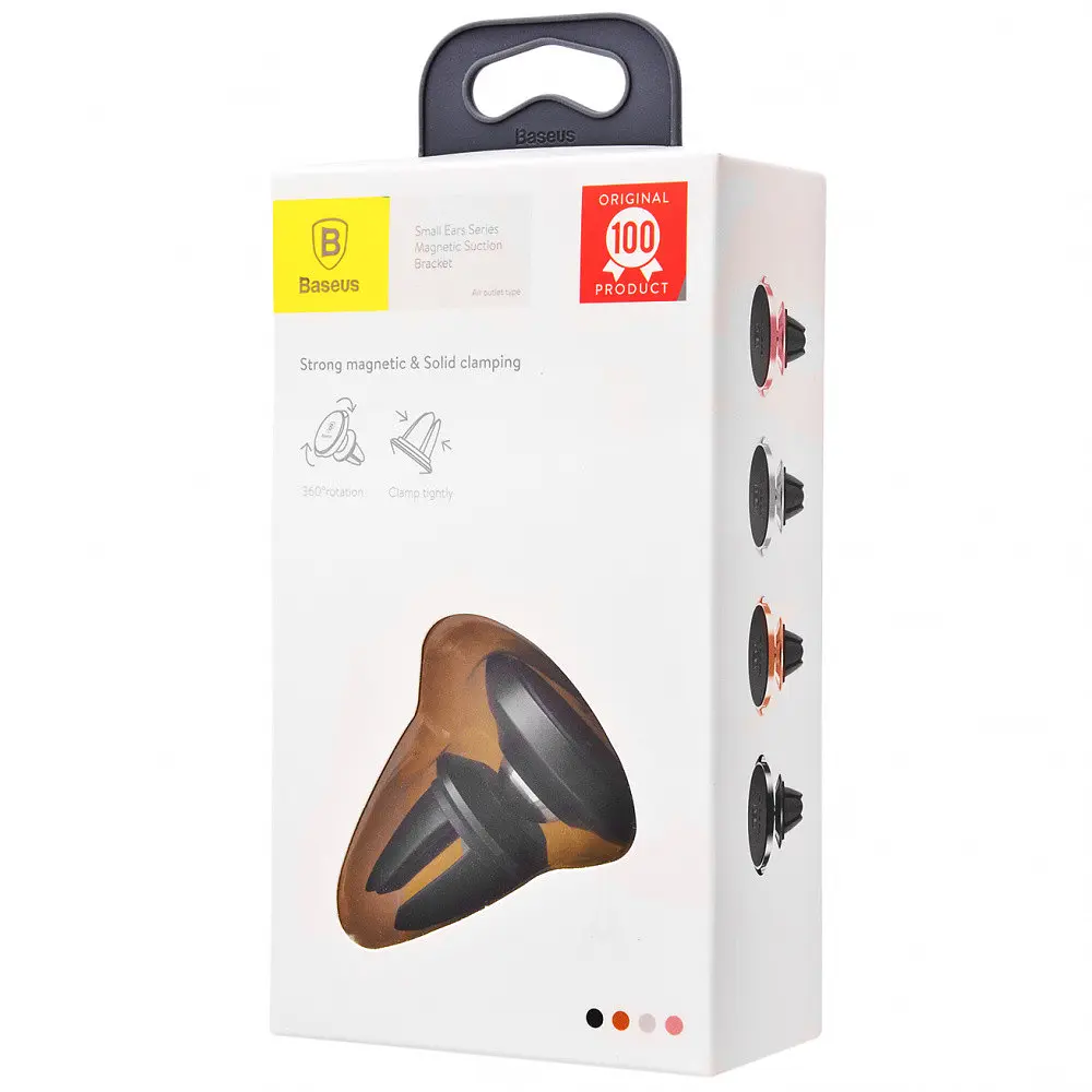 Держатель в машину Baseus Small Ears Series Magnetic Suction Bracket Air Outlet Type черный (14521) - фото 2