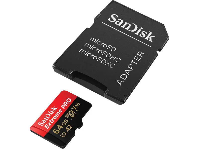 Карта пам'яті SanDisk Extreme Pro microSDXC UHS-I U3 + SD Adapter 64 GB (SDSQXCU-064G-GN6MA) - фото 4