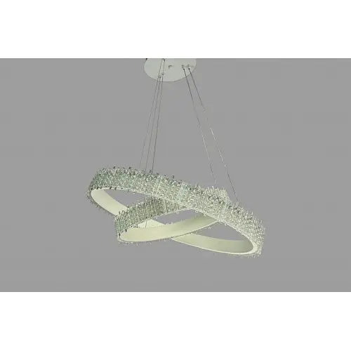 Люстра підвісна Linisoln 1553-60*40 WH метал, акрил, діаметр 60*40 см, потужність 90 Вт, LED-стрічка - фото 2