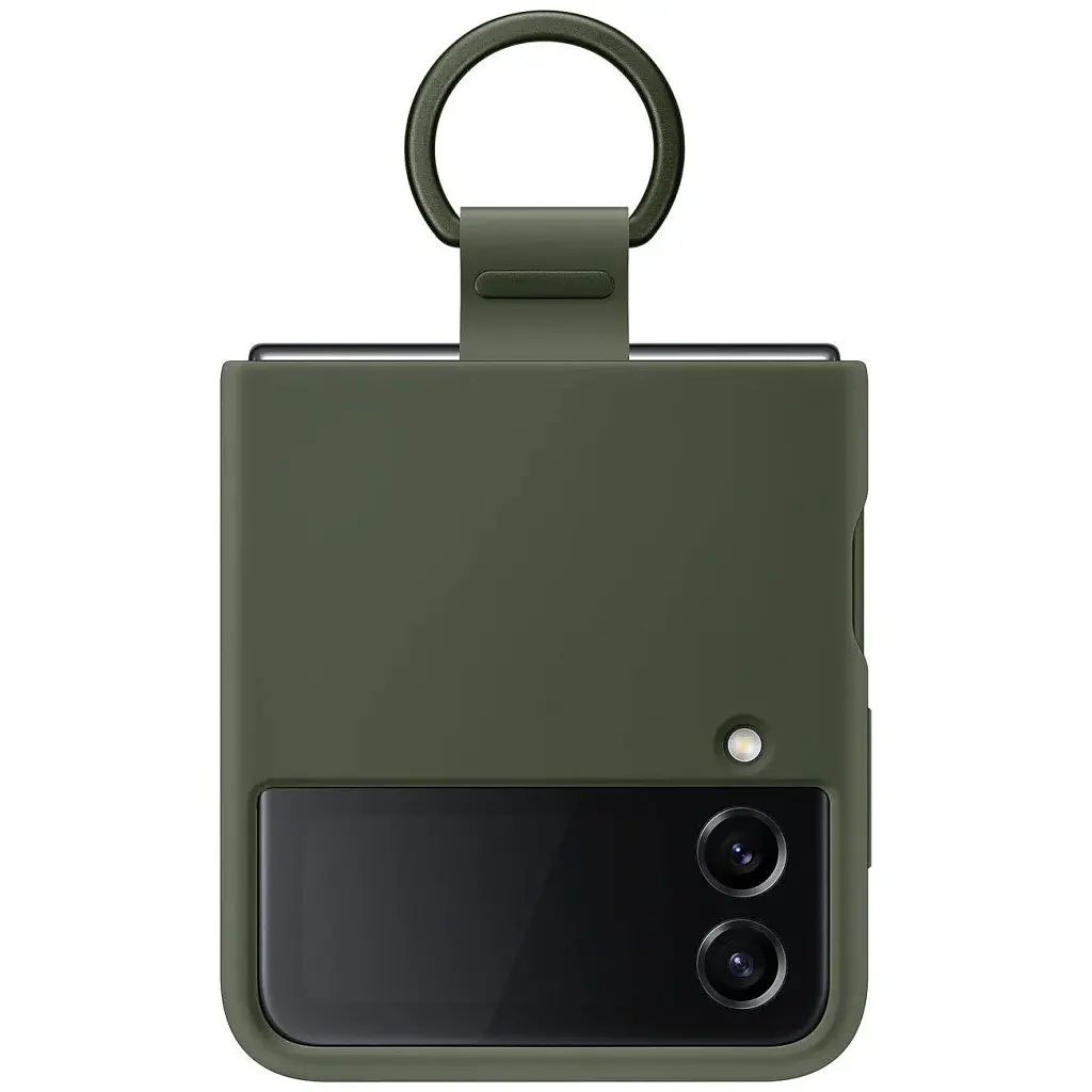 Чохол-накладка Samsung Silicone Cover with Ring для Samsung Galaxy Flip 4 SM-F721 Khaki (EF-PF721TGEGUA) - фото 3