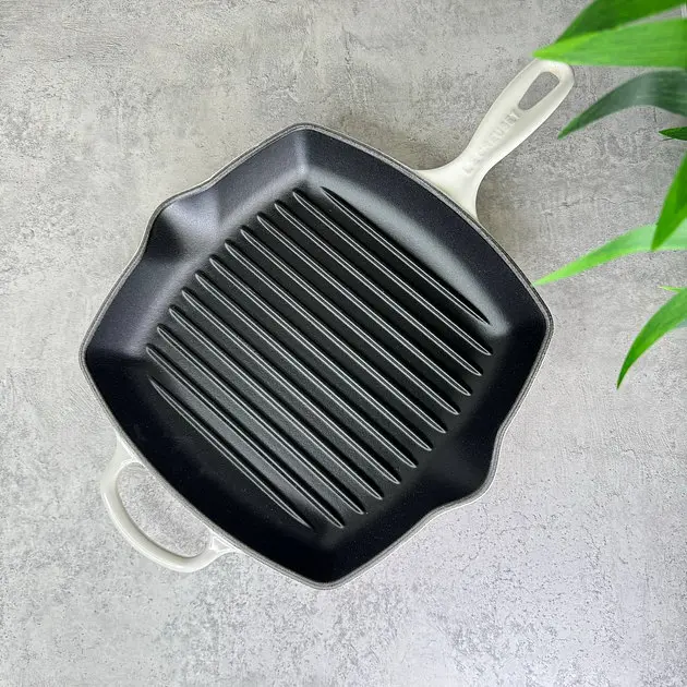 Сковорода-гриль Le Creuset Square Grillet 26 см безе 20183267160422 - фото 2
