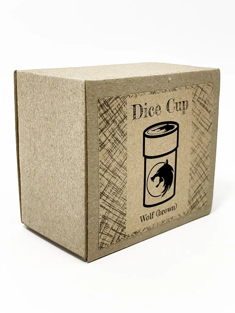 Настільна гра Планета Ігор Чаша для кубиків Вовк (коричнева) (Dice cup Wolf brown) (pi-dc008) - фото 9