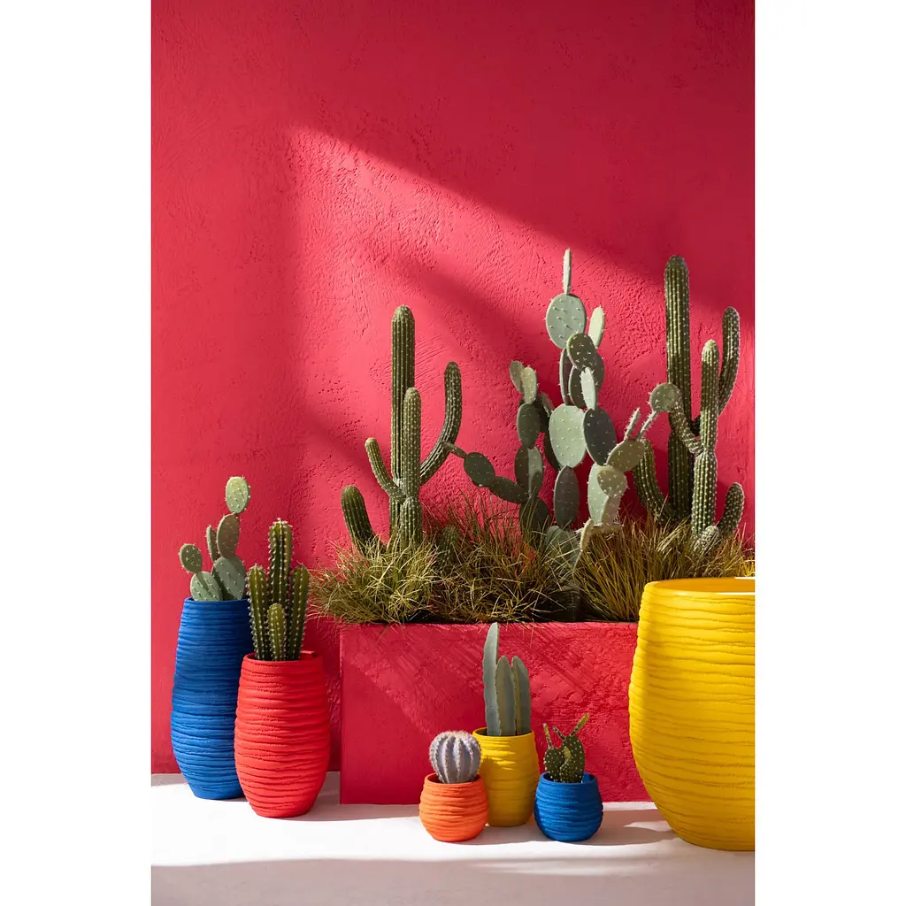 Кашпо J-Line синього кольору 19х23 см (43002) - фото 2