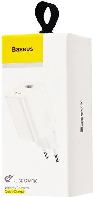 Мережевий зарядний пристрій Baseus Home Charger 1USB QC3.0 12V/2A білий (CCALL-BX02) - фото 2