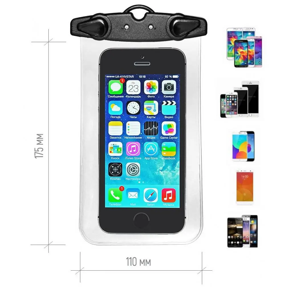 Чохол до мобільного телефона ColorWay Waterproof Universal Transparent (CW-CWP01US/57134) - фото 4
