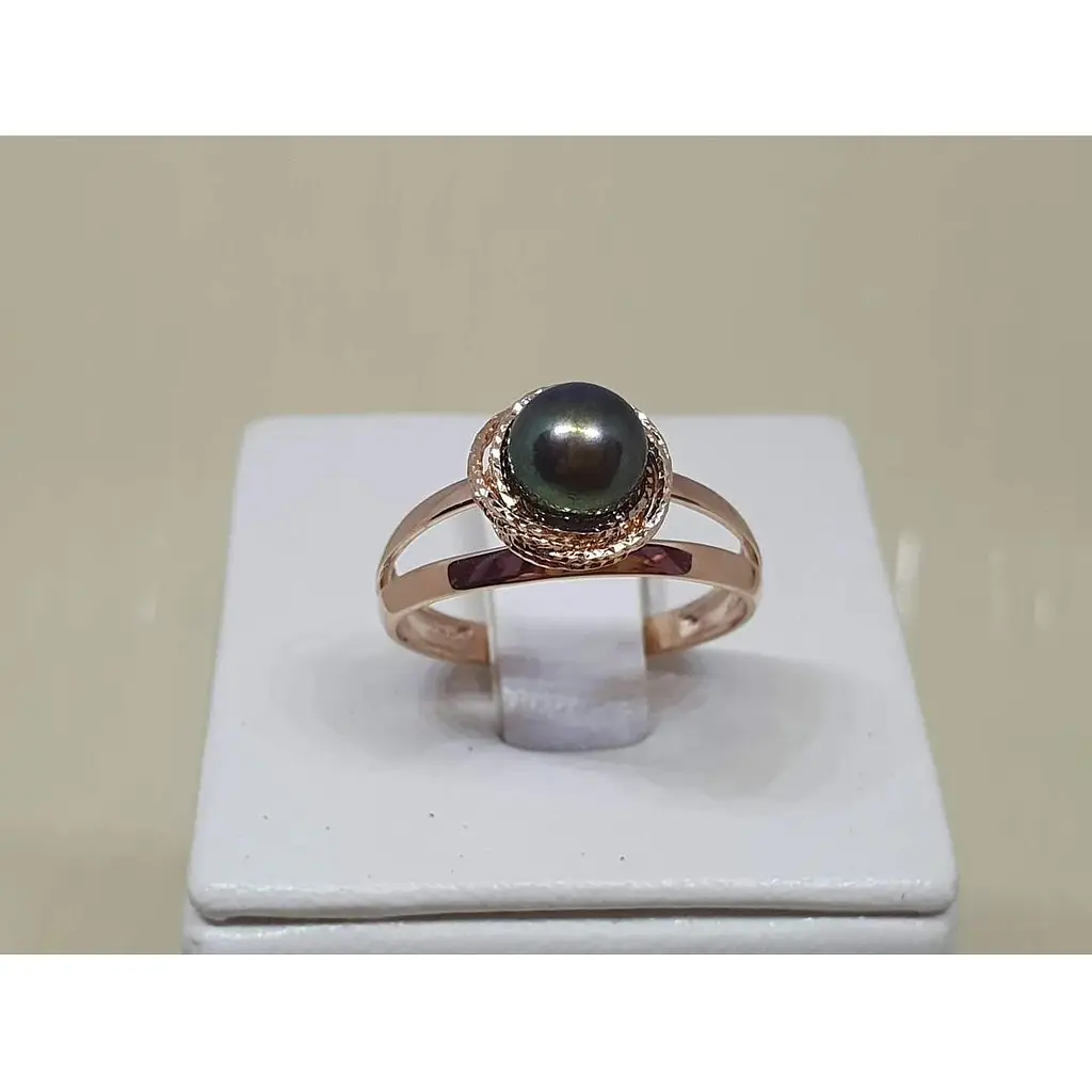 Золоте кільце Favoritum з перлами. 111420_1Ч 17,5 - фото 3