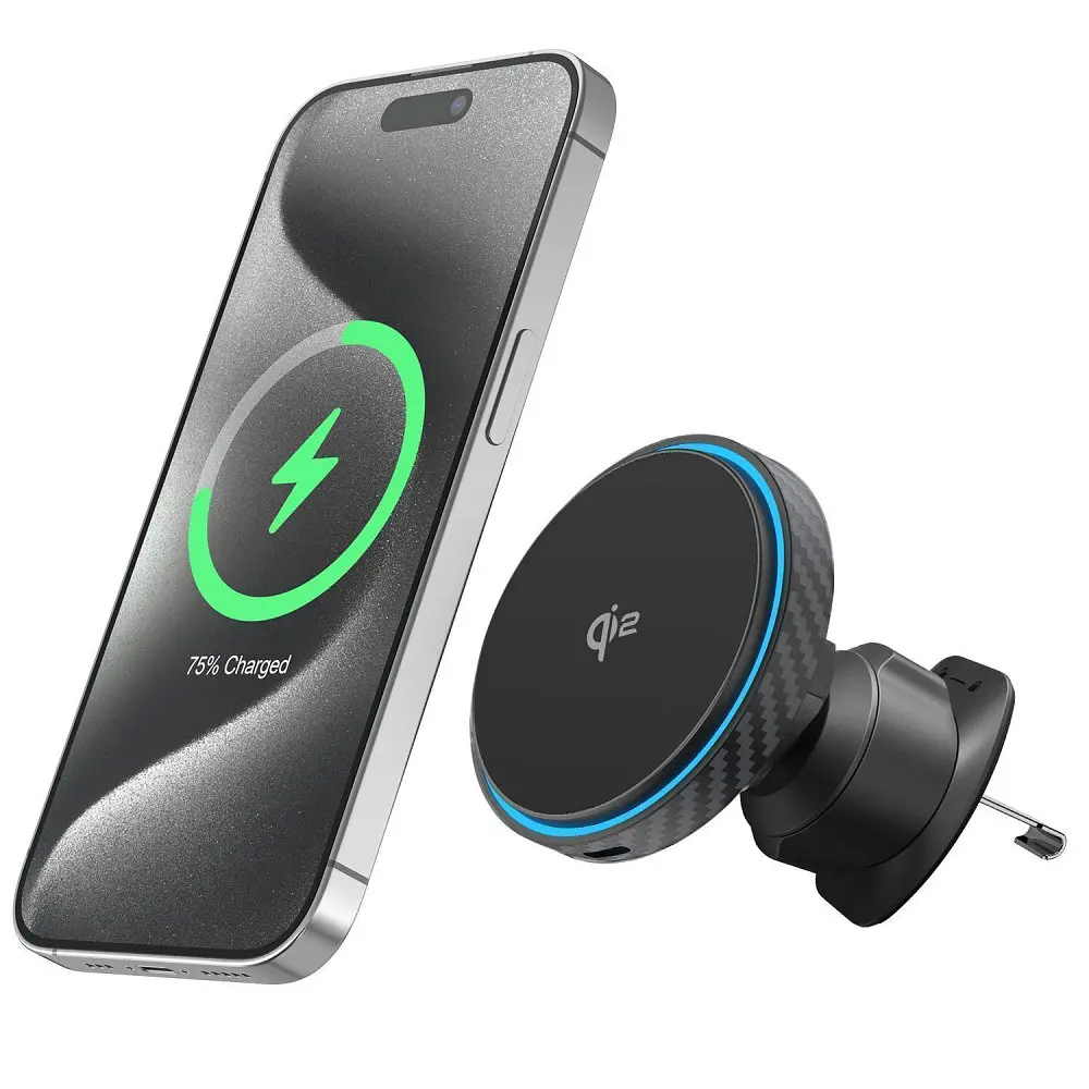 Автомобільний тримач з Бездротовим ЗП Proove Graphite Circle Qi2 15W - фото 11