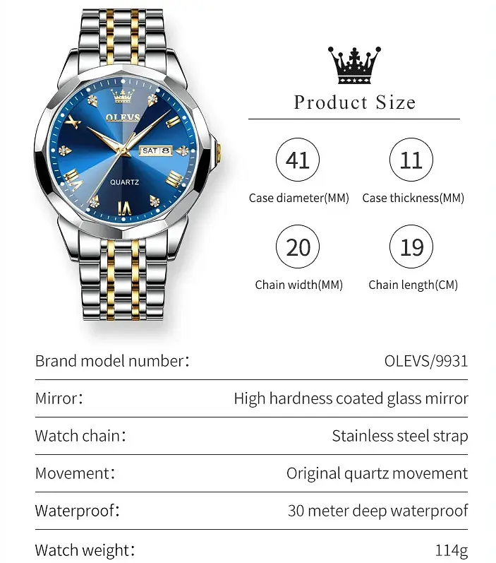 Часы Olevs King - фото 9