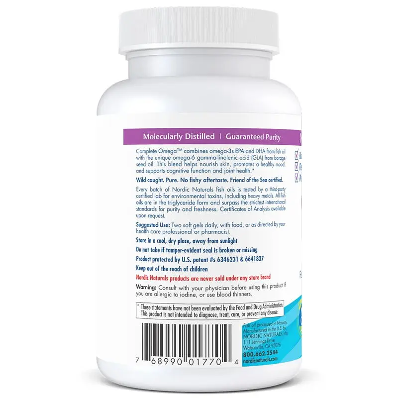 Жирні кислоти Nordic Naturals Complete Omega, 60 капсул лимон - фото 3