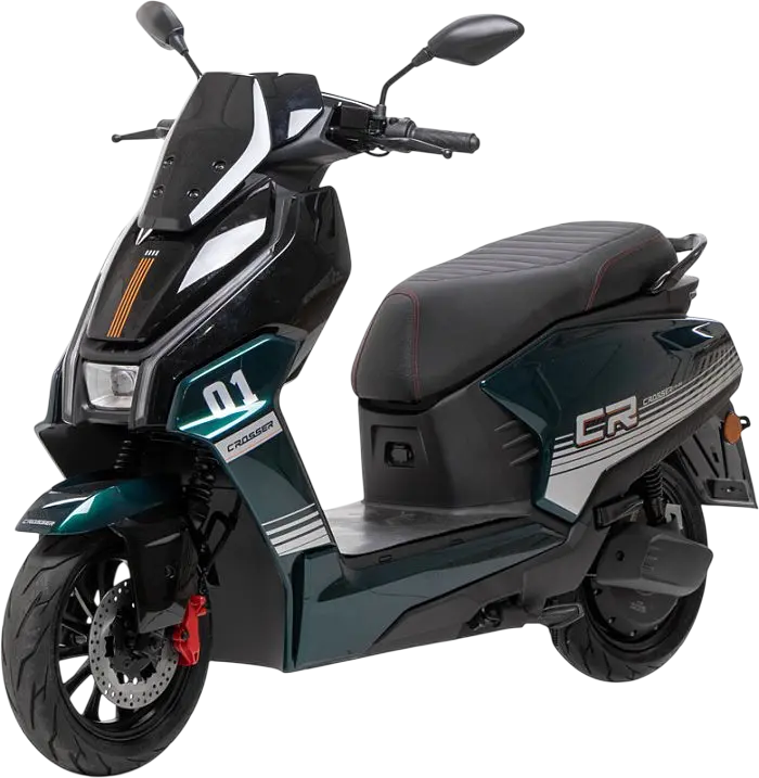 Электроскутер Двухместный Crosser CR22 (2500W, 72V/35Ah) Зеленый - фото 3